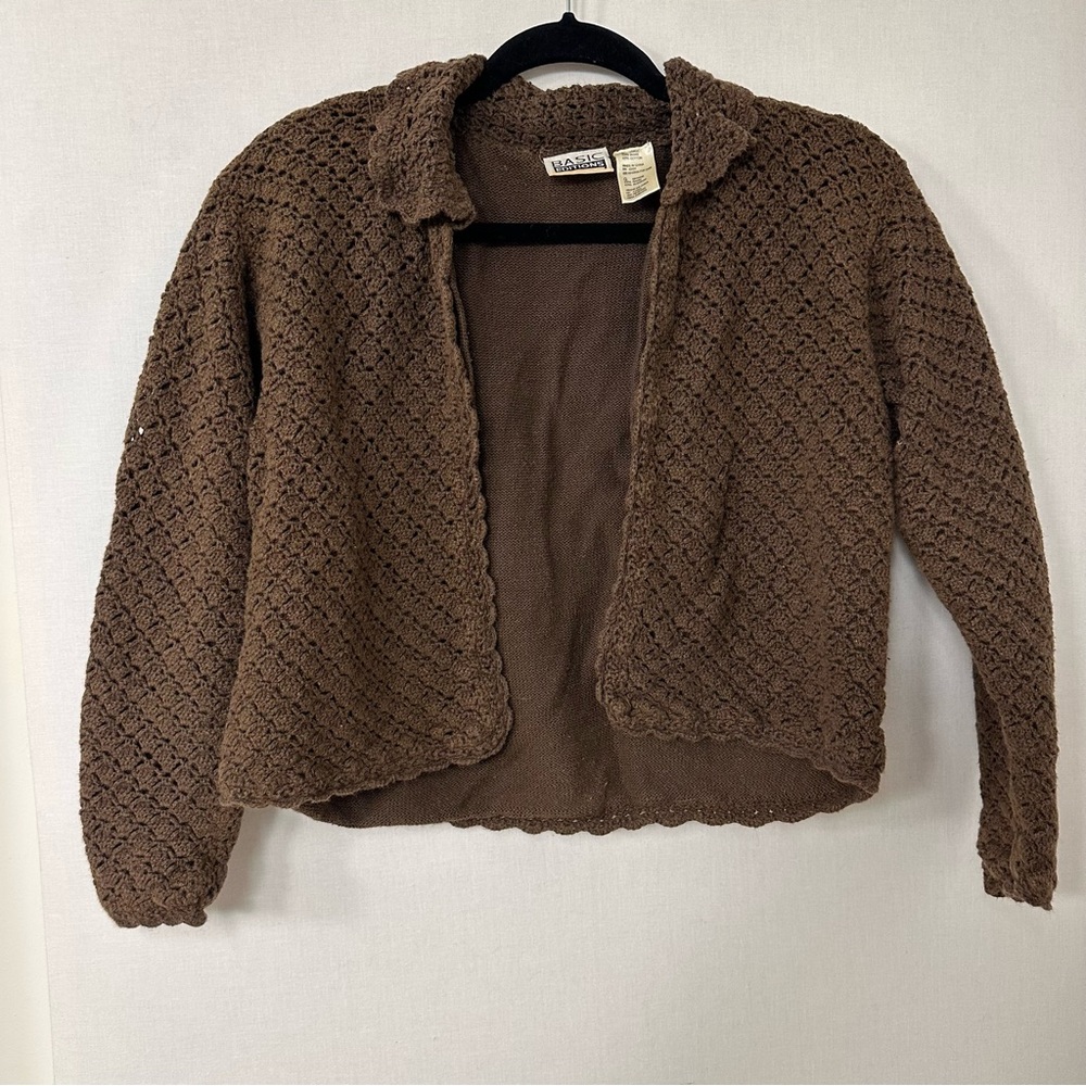 Brown Crochet Women's Jacket